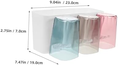 FONDOTIN 1Set Wall Mounted Toothbrush Rack Cup Holder Organizer
