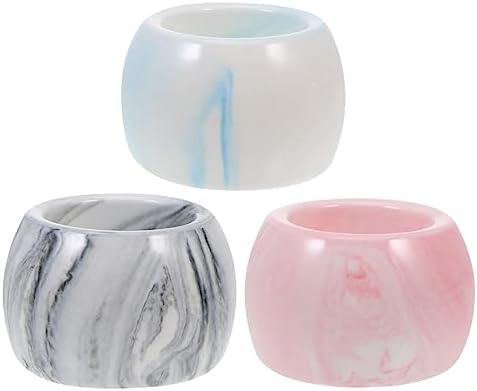 3Pcs Ceramic Electric Toothbrush Holder Marbling Design for Bathroom