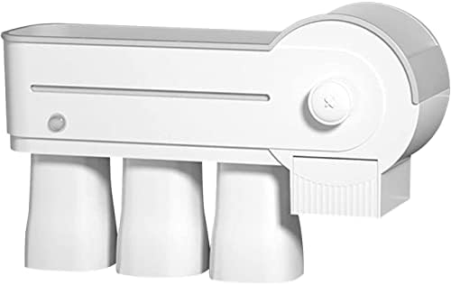 Portable Automatic Toothpaste Dispenser Kit with 3 Toothbrush Slots Organizer