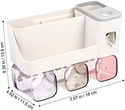 Amosfun Multi-Functional Wall-Mounted Toothbrush and Toothpaste Holder