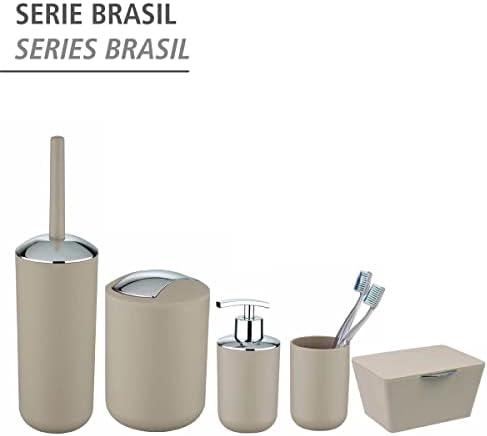 High-Quality Taupe Plastic Toothbrush Tumbler Unbreakable Durable