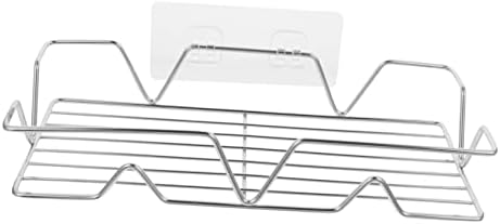 Bathroom Corner Shelf Wall-Mounted Organizer w Stainless Steel Plastic