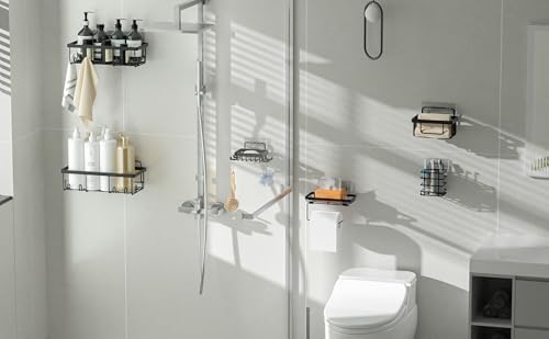 Veluckin 6-Piece Task Caddy Set for Bathroom and Kitchen Storage