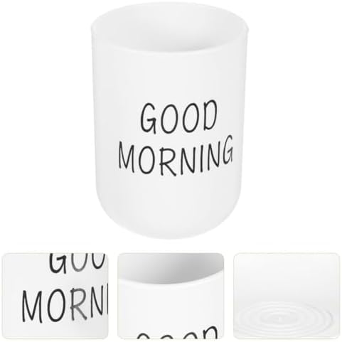 MAGICLULU Sleek White Toothbrush Holder with Frosted Finish