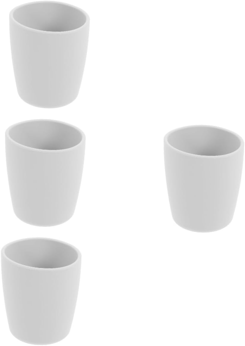 4-Piece Silicone Drop-Open Mouth Cup Set for Boys and Girls
