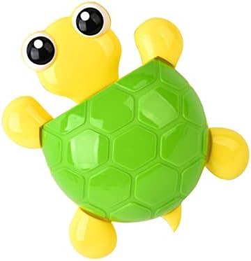 2PCS Cute Green Turtle Suction Cup Toothbrush Toothpaste Holder for Bathroom Organization