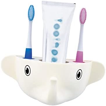 Elephant-Shaped Suction Cup Toothbrush Organizer
