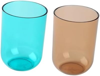 Ergonomic Clear Toothbrush Mug Set for Adults