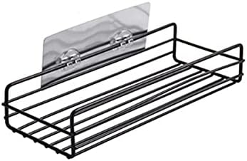 Sturdy Black Shower Shelf for Bathroom Kitchen Floating Wall-mounted Organizer