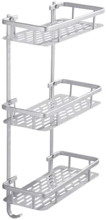 Finately Lit Aluminum Bathroom Wall Caddy Organizer 315x145x58cm Silver Pyramid