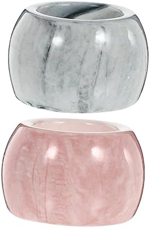 Stylish 2-Piece Marble Toothbrush Holder for Neat Bathroom Organization