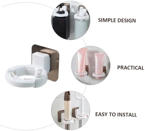 Cabilock 3pcs Wall Mounted Shower Gel Bottle Rack