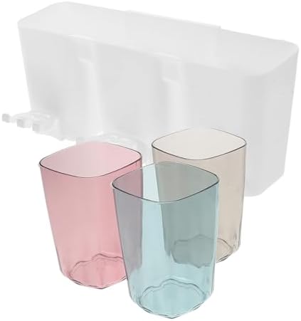 FONDOTIN 1Set Wall Mounted Toothbrush Rack Cup Holder Organizer