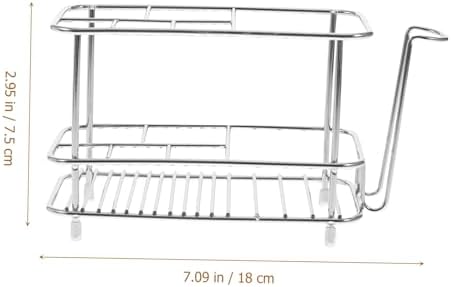 1pc Stainless Steel Shower Rack Toothbrush Holder