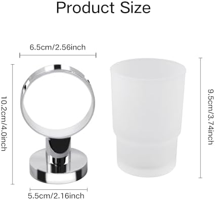 Frost-Glass Wall-Mounted Toothbrush Holder