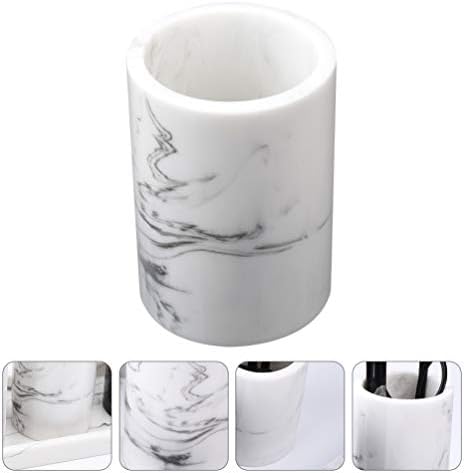 DoItool 1-Piece Family Toothbrush Mouthwash Holder with Marbling Gargle Cup