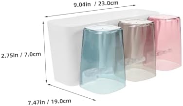 1Set Multifunction Wall Mounted Toothbrush Rack with Cups