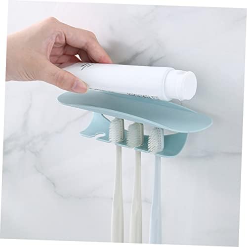 2-Piece Wall-Mounted Toothbrush Holder Organizer with Punch Design