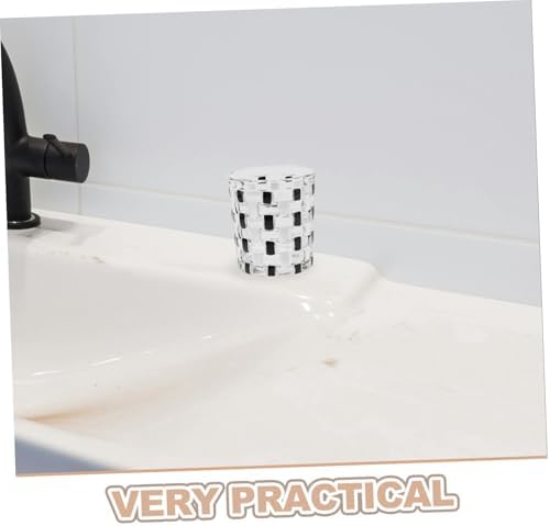 Elegant Checkerboard Glass Toothbrush Holder