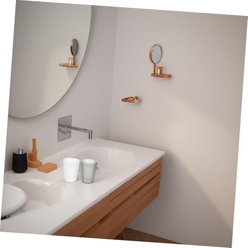 2-Piece Clear Plastic Toothbrush Mouthwash Holder for Bathroom Use