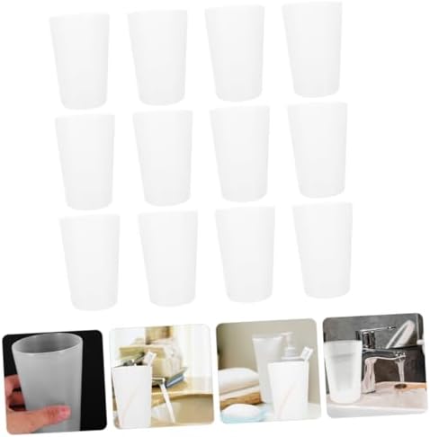 Stylish 12-Pack Reusable Bathroom Cups for Home Travel