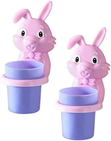 Toddmommy 2-Piece Boys and Girls Wall-Mounted Toothbrush Holder