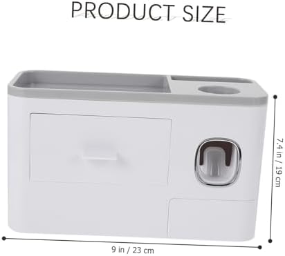 Wall-Mounted Toothbrush Holder with Glass Storage Case Space-Saving Bathroom Organizer