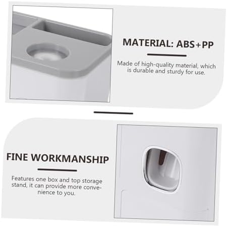 Luxshiny 1Set Wall Mounted Toothbrush Holder with Storage Easy Install Bathroom Organizer