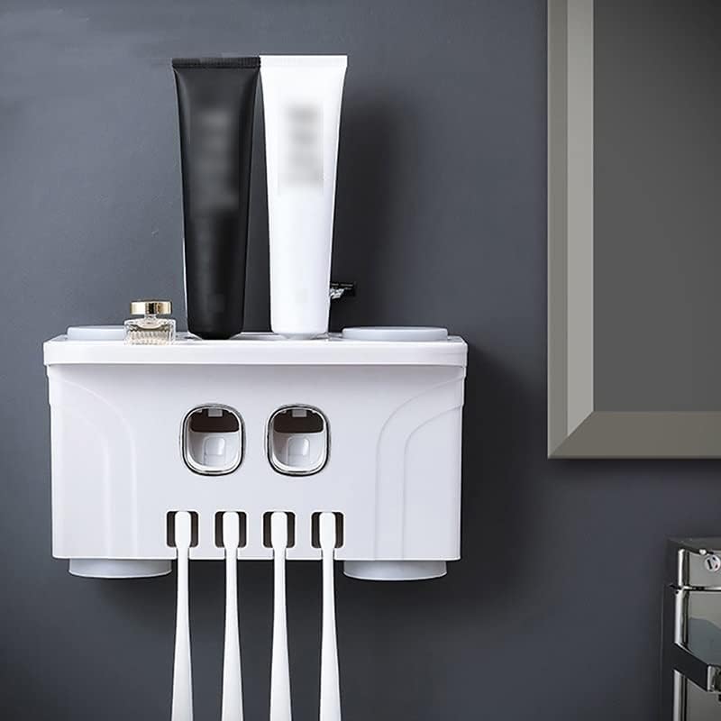Magnetically Adhesive 4-Cup Toothbrush Organizer