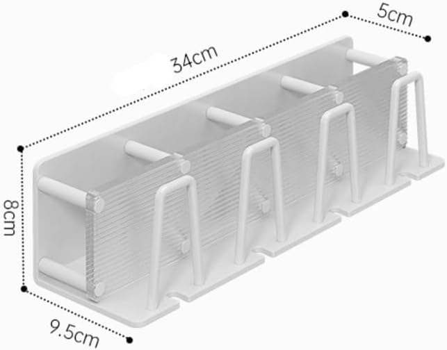 Lovulife Wall-Mounted Acrylic Toothbrush Holder Bathroom Organizer