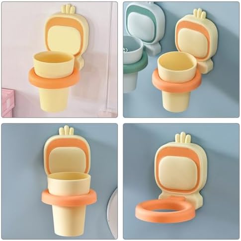 1set Wall-Mounted Toothbrush Holder for Boys and Girls
