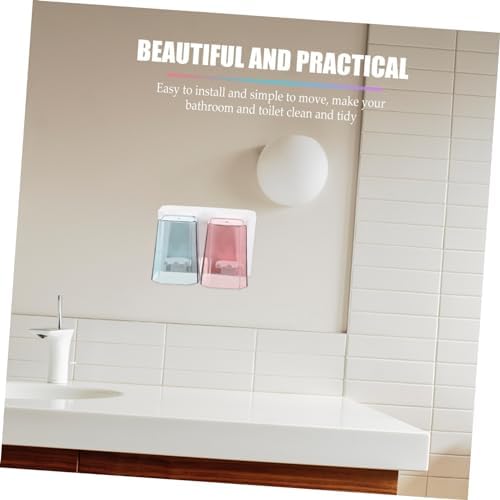 Cabilock Wall Mounted Cup Holder for Bathroom Storage