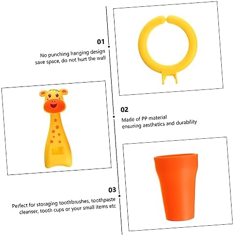 IWOWHERO 1-Pack No Punching Toothbrush Cup Holder