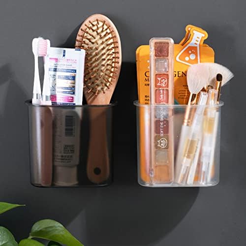 Durable Wall-Mounted Space-Saving Toothbrush Holder Black