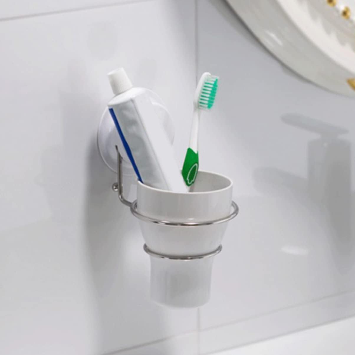 Suction Cup Toothbrush Holder for Bathroom
