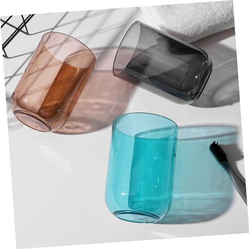 Ergonomic Clear Toothbrush Mug Set for Adults