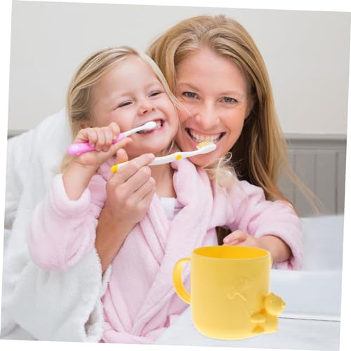 Adorable Bear Toothbrush Cup for Mouthwash 2-Piece Set
