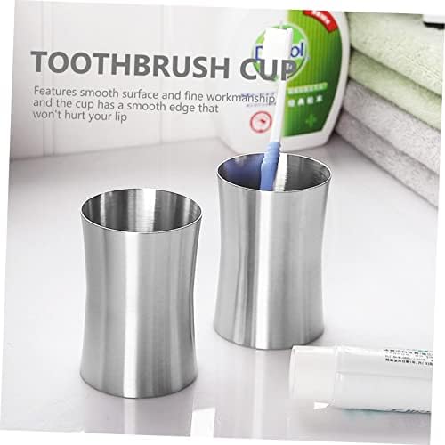 Stylish Stainless Steel Mouthwash Toothbrush Holder for Families