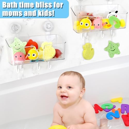 2 Pcs Bath Toy Storage Holder for Bathtub