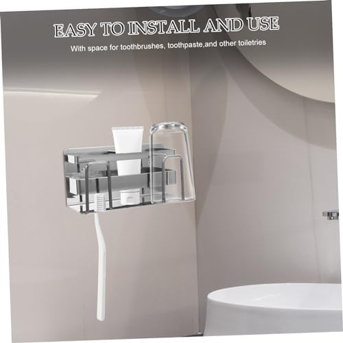STOBAZA Stainless Steel Wall-Mounted Tooth Holder