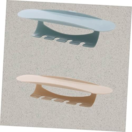 2-Piece Wall-Mounted Toothbrush Holder Organizer with Punch Design