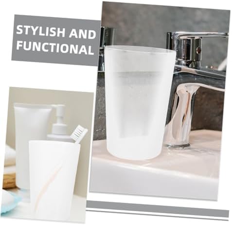 Stylish 12-Pack Reusable Bathroom Cups for Home Travel