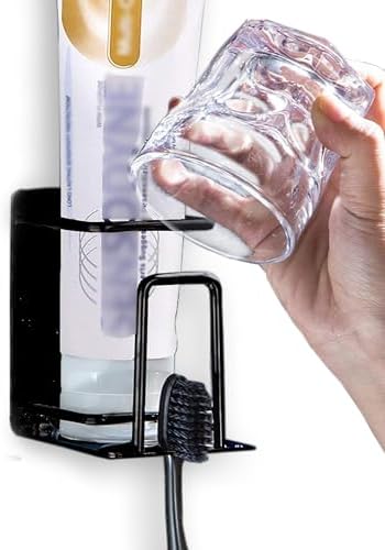 Stainless Steel Toothbrush Organizer with 3-in-1 Functionality