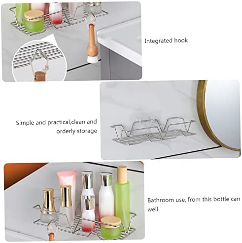 Bathroom Corner Shelf Wall-Mounted Organizer w Stainless Steel Plastic