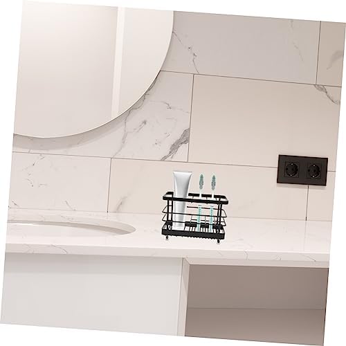 Elegant Iron Toothbrush Toothpaste Storage Rack
