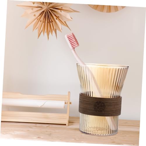 Vosarea Glass Toothbrush Cup with Ergonomic Design
