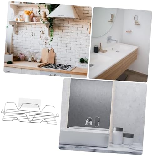 Bathroom Corner Shelf Wall-Mounted Organizer w Stainless Steel Plastic