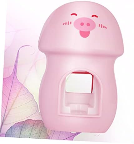 Adorable Pink Toothbrush Holder Wall-Mounted Automatic Toothpaste Squeezer