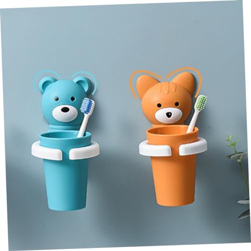 Happyyami Cartoon Wall-Mounted Toothbrush Organizer