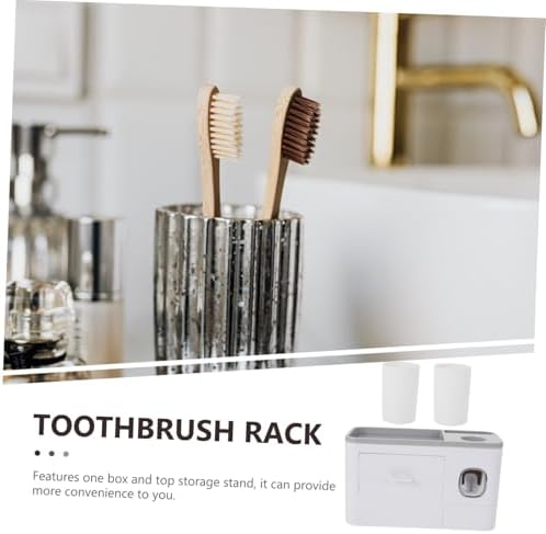 wall Mounted Toothbrush Holder with Storage